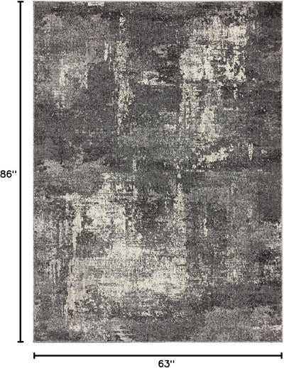 LUXE WEAVERS Modern Abstract Gray 5X7 Area Rug