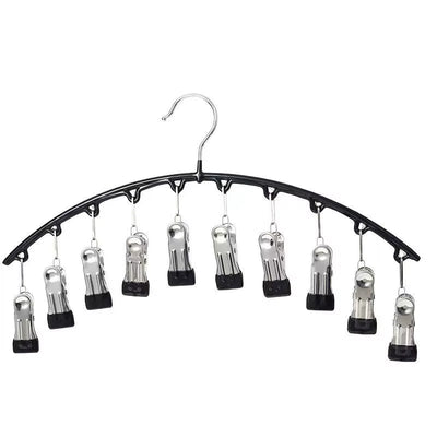 Space-Saving Organizer with 10 Strong Clips for Effortless Closet Storage