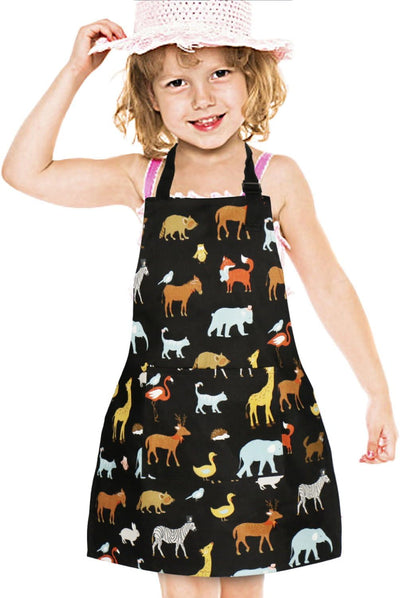 Jennice House Kids Aprons, Cotton Children Aprons with Adjustable Neck Strap Child Chef Aprons