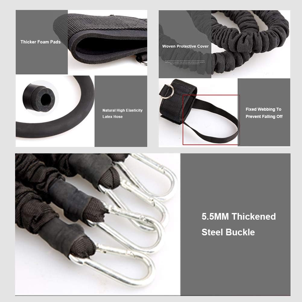 Boxing Training Resistance Band Set Leg Strength and Agility Training Strap System for Boxing,Mma,Muay Thai,Karate Combat, Basketball,Football Build Speed and Strength for Hitting