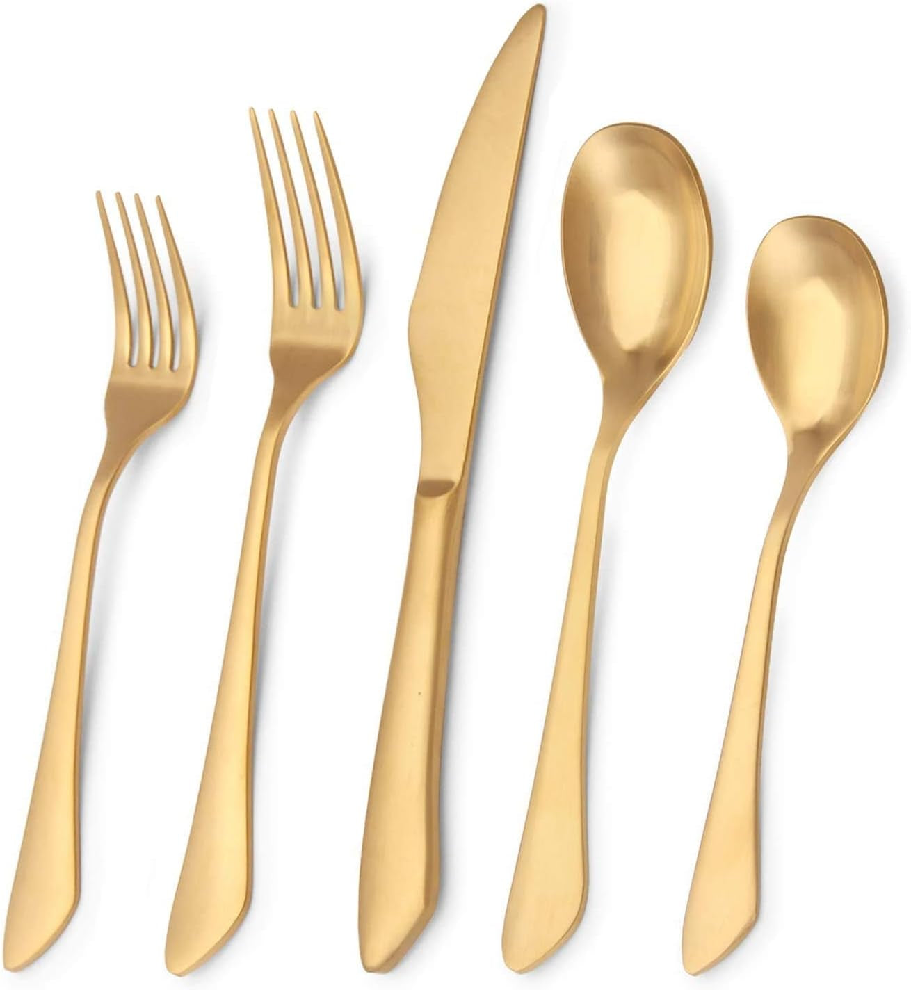 Matte Black Silverware Set, 20-Piece Stainless Steel Flatware Set Service for 4, Satin Finish Tableware Cutlery Set for Home and Restaurant, Dishwasher Safe