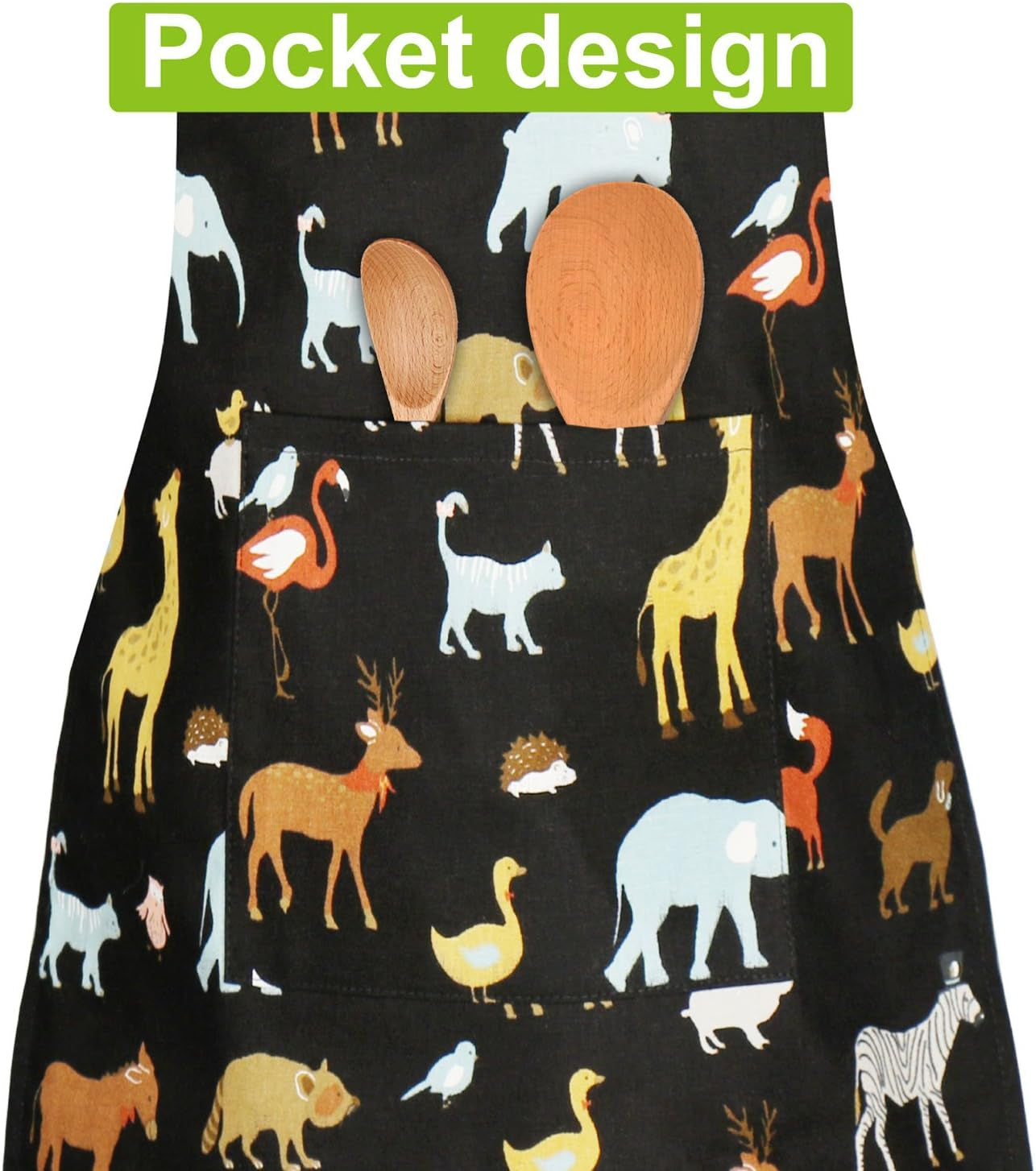 Jennice House Kids Aprons, Cotton Children Aprons with Adjustable Neck Strap Child Chef Aprons