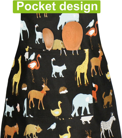 Jennice House Kids Aprons, Cotton Children Aprons with Adjustable Neck Strap Child Chef Aprons