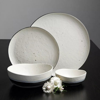 Gibson Elite Rhinebeck 16 Piece round Stoneware Dinnerware Set in Blue