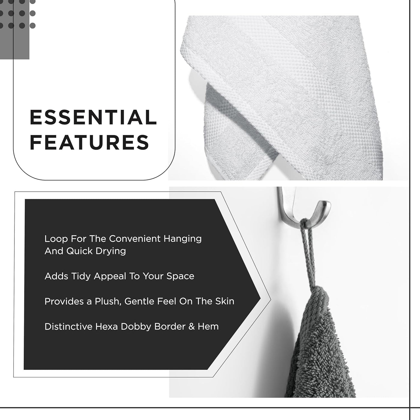 (Set of 4 Luxury Towels)100% Cotton Bath Towels,600 GSM White, Set of 4, Highly Absorbent, Plush, Soft, Quick Dry