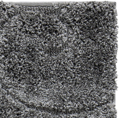 SAFAVIEH Florida Shag Collection Area Rug - 6'7" Square, Grey, Scroll Design, Non-Shedding & Easy Care, 1.2-Inch Thick Ideal for High Traffic Areas in Living Room, Bedroom (SG455-8013)