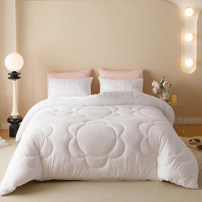 Queen Comforter Set Fluffy Bedding Comforter Sets  with 2 X Pillow Cases