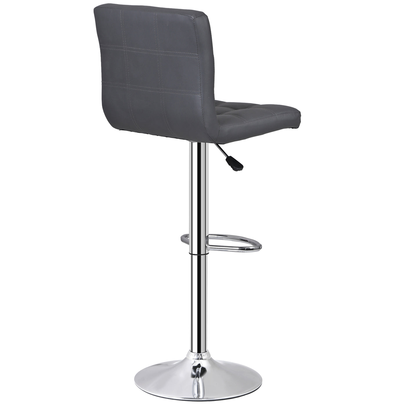 (Set of 4)Adjustable Bar Stools Swivel PU Leather Modern Dinning Chairs with Back Set of 4