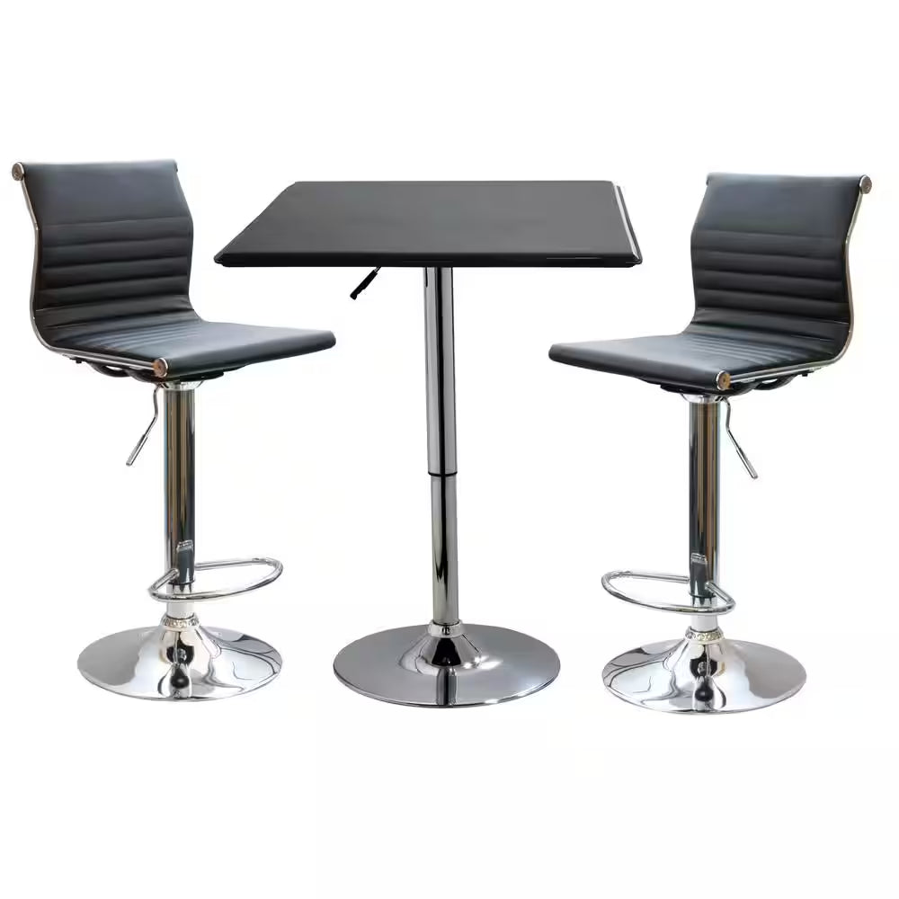 Bar Table Set with Adjustable Height