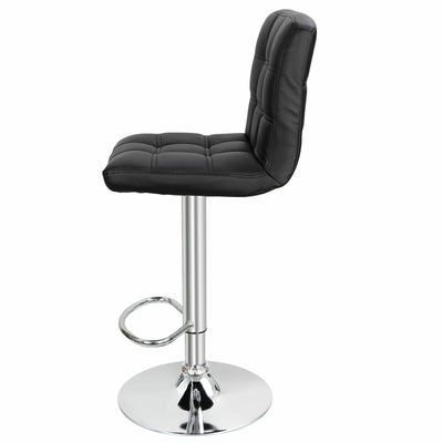 (Set of 4)Adjustable Bar Stools Swivel PU Leather Modern Dinning Chairs with Back Set of 4