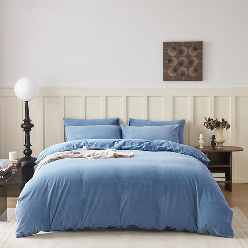 Queen Comforter Set Fluffy Bedding Comforter Sets  with 2 X Pillow Cases