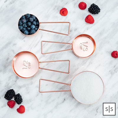 8-Piece Stackable Stainless Steel Metal Measuring Utensils