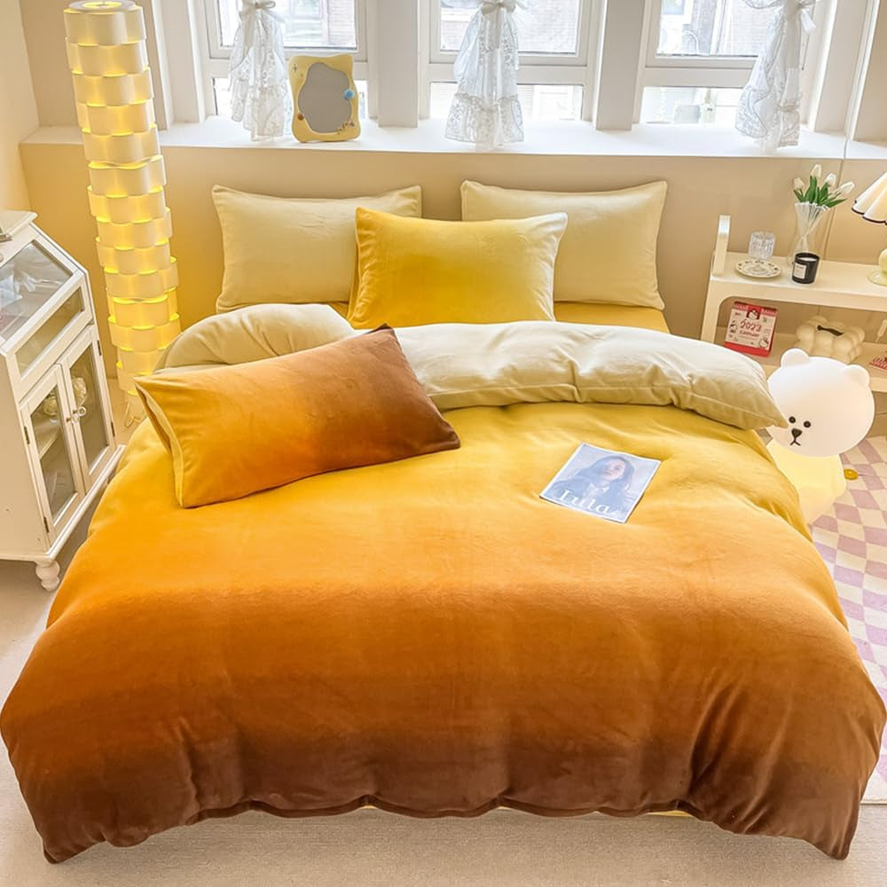 Queen Comforter Set Fluffy Bedding Comforter Sets  with 2 X Pillow Cases