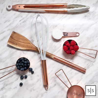 8-Piece Stackable Stainless Steel Metal Measuring Utensils