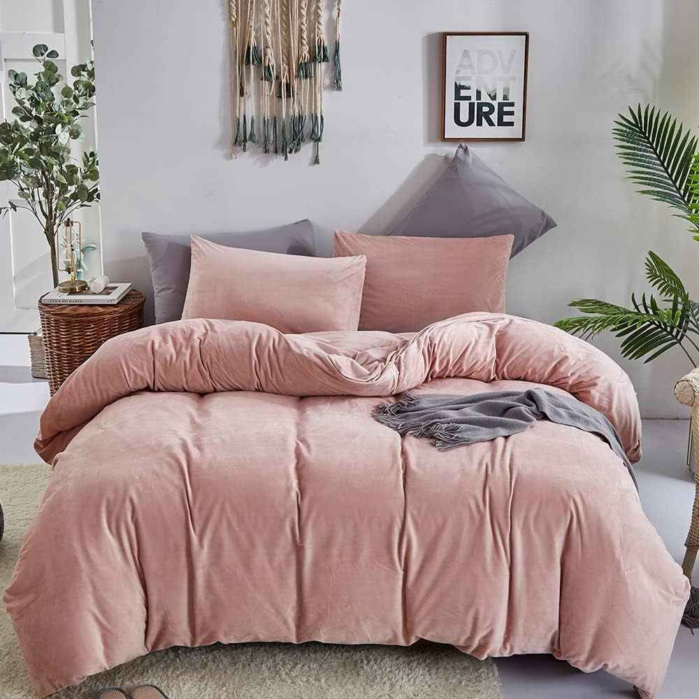 Queen Comforter Set Fluffy Bedding Comforter Sets  with 2 X Pillow Cases