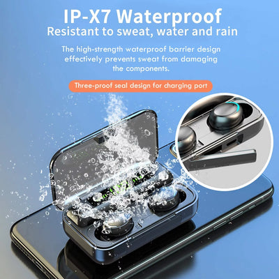 Bluetooth Earbuds,Charging Case and Emergency Power Bank