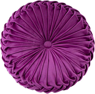 HLOVME round Velvet Pillow for Couch Small Handmade Decorative Throw Pillow for Bed Bedroom 13.7” Light Purple