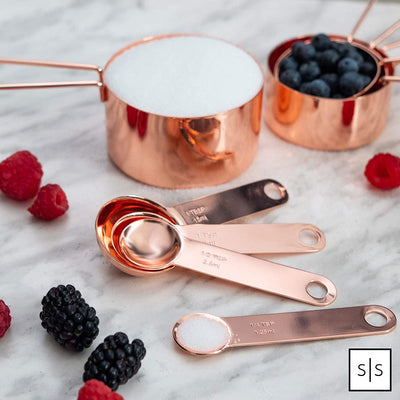 8-Piece Stackable Stainless Steel Metal Measuring Utensils