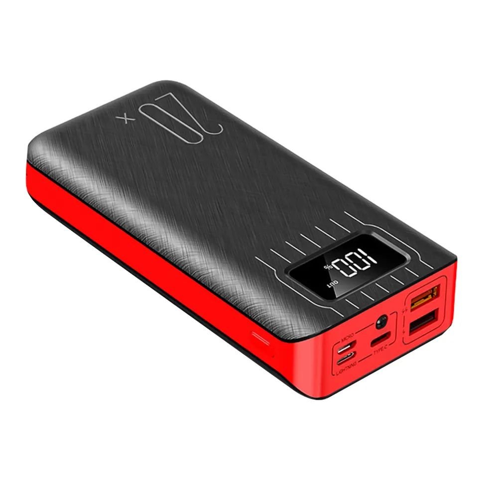 20000 mAh External Battery Power Bank Dual USB and LED Flashlight
