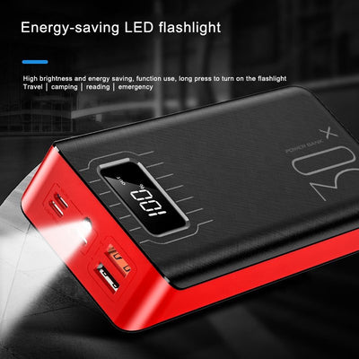 20000 mAh External Battery Power Bank Dual USB and LED Flashlight