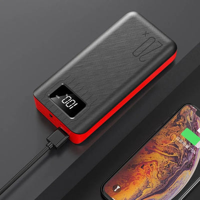20000 mAh External Battery Power Bank Dual USB and LED Flashlight